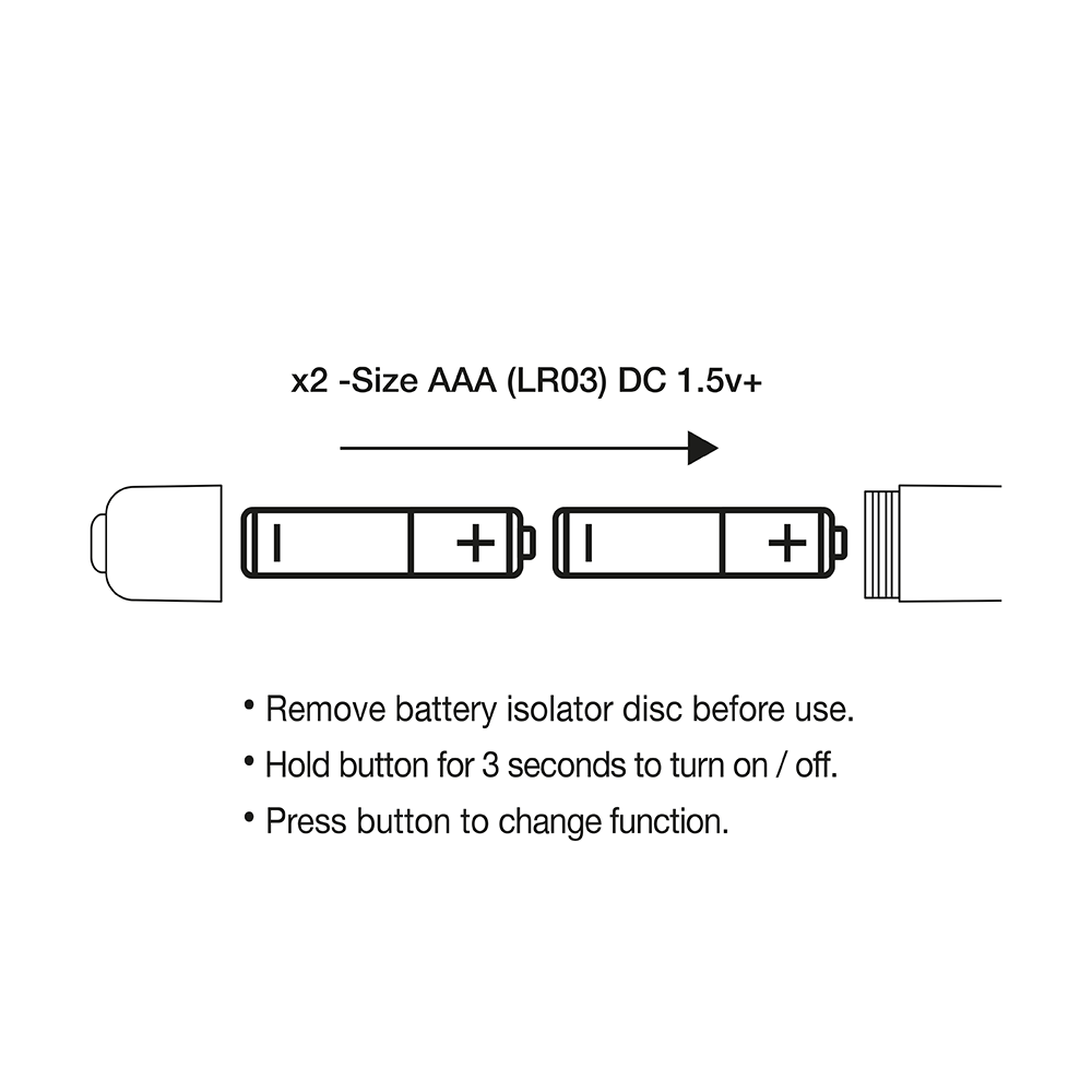 Rocks-Off Bullet Vibrator Rainbow batterier instruktioner