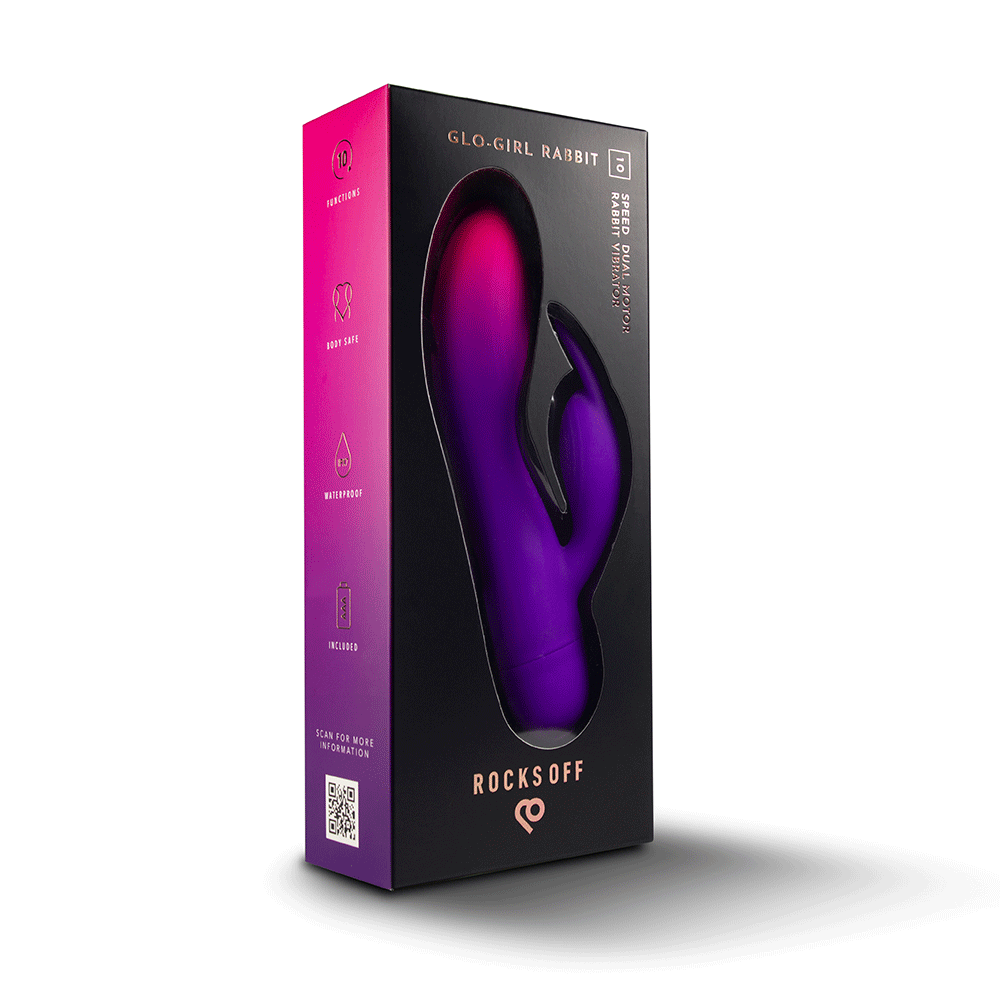 Rocks Off Glo - Girl Rabbitvibrator Lila - Lustly