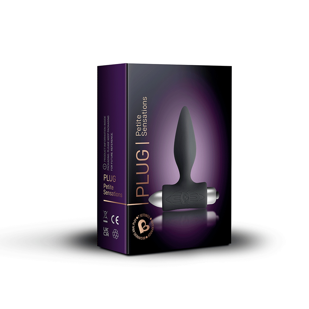 Rocks-Off Petite Sensations Vibrerande Buttplug Black förpackning