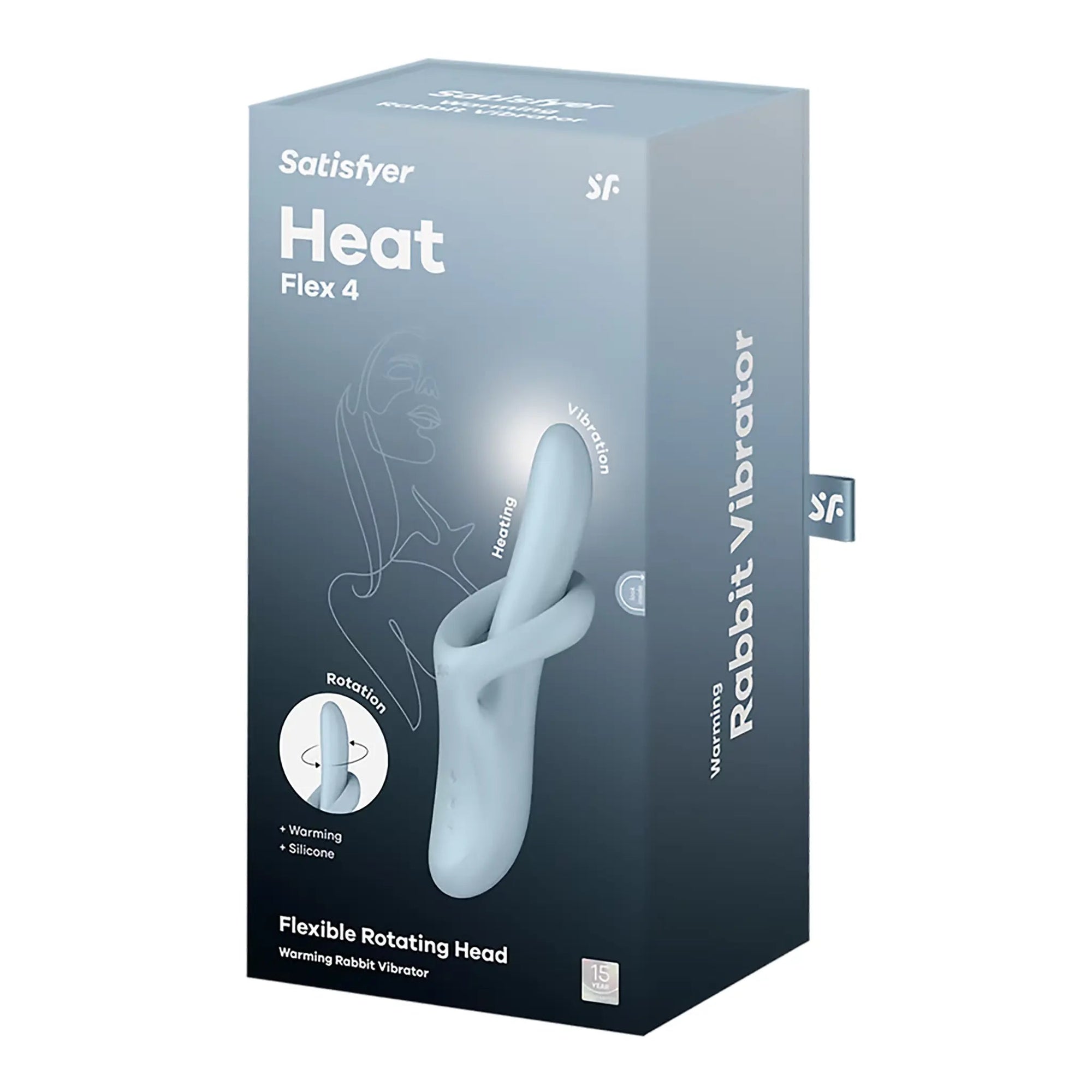 Satisfyer Heat Flex 4 Rabbit Ljusblå - Lustly