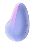 Höger sida av Satisfyer Pixie Dust Violet Pink mot vit bakgrund.