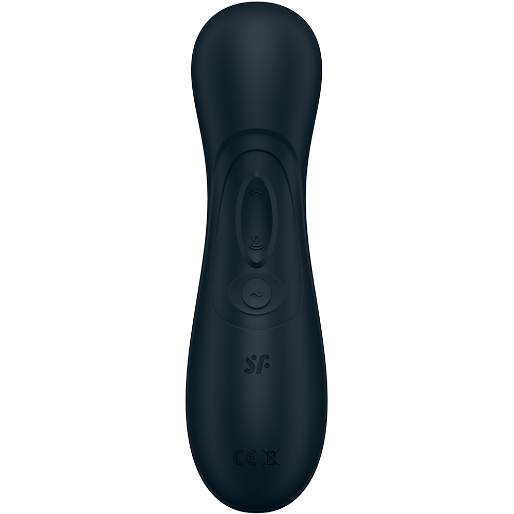 baksidan av Satisfyer Pro 2 Generation 3 Lufttrycksvibrator Svart med knappar. 