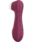 baksida av Satisfyer Pro 2 Generation 3 Connect App Red Wine Lufttrycksvibrator mot vit bakgrund