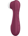 Baksidan av Satisfyer Pro 2 Generation 3 Red Wine med knappar synliga och logga.