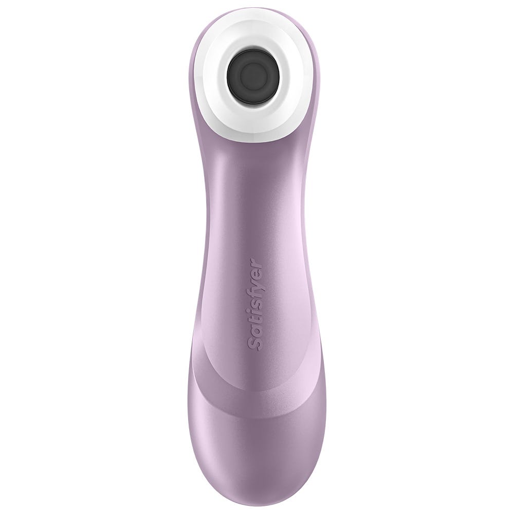 Satisfyer Pro 2 Violet Lufttrycksvibrator har en sugmynning i silikon