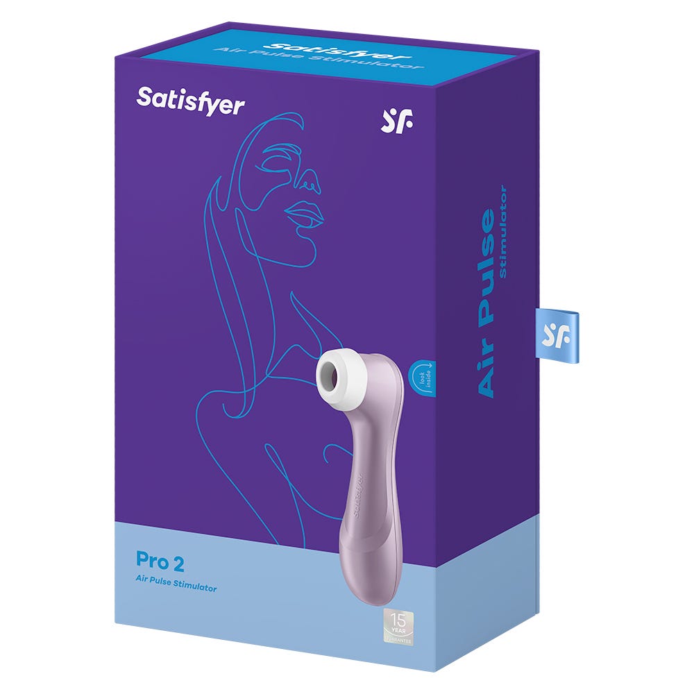 Satisfyer Pro 2 Violet Lufttrycksvibrator med förpackning 