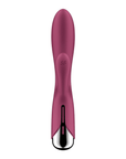 Framsida av Satisfyer Spinning Rabbit 1 Röd mot vit bakgrund.