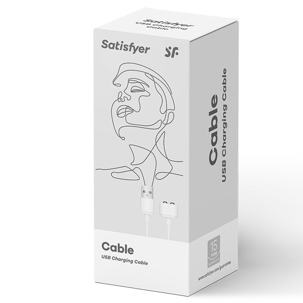 Satisfyer USB Laddare produktförpackning mot vit bakgrund.