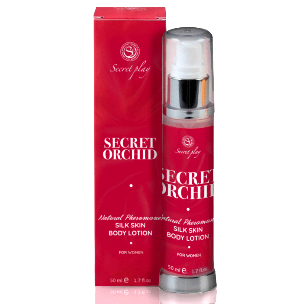 Secret Orchid Silk Skin Body Lotion mot vit bakgrund. Köp lusthöjande på lustly.se