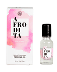 Secret Play Afrodita Perfume 20ml och produktförpackning ståendes mot vit bakgrund.