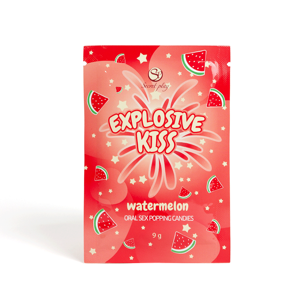 Secret Play Popping Candies Vattenmelon produktförpackning mot vit bakgrund. Lustly.se