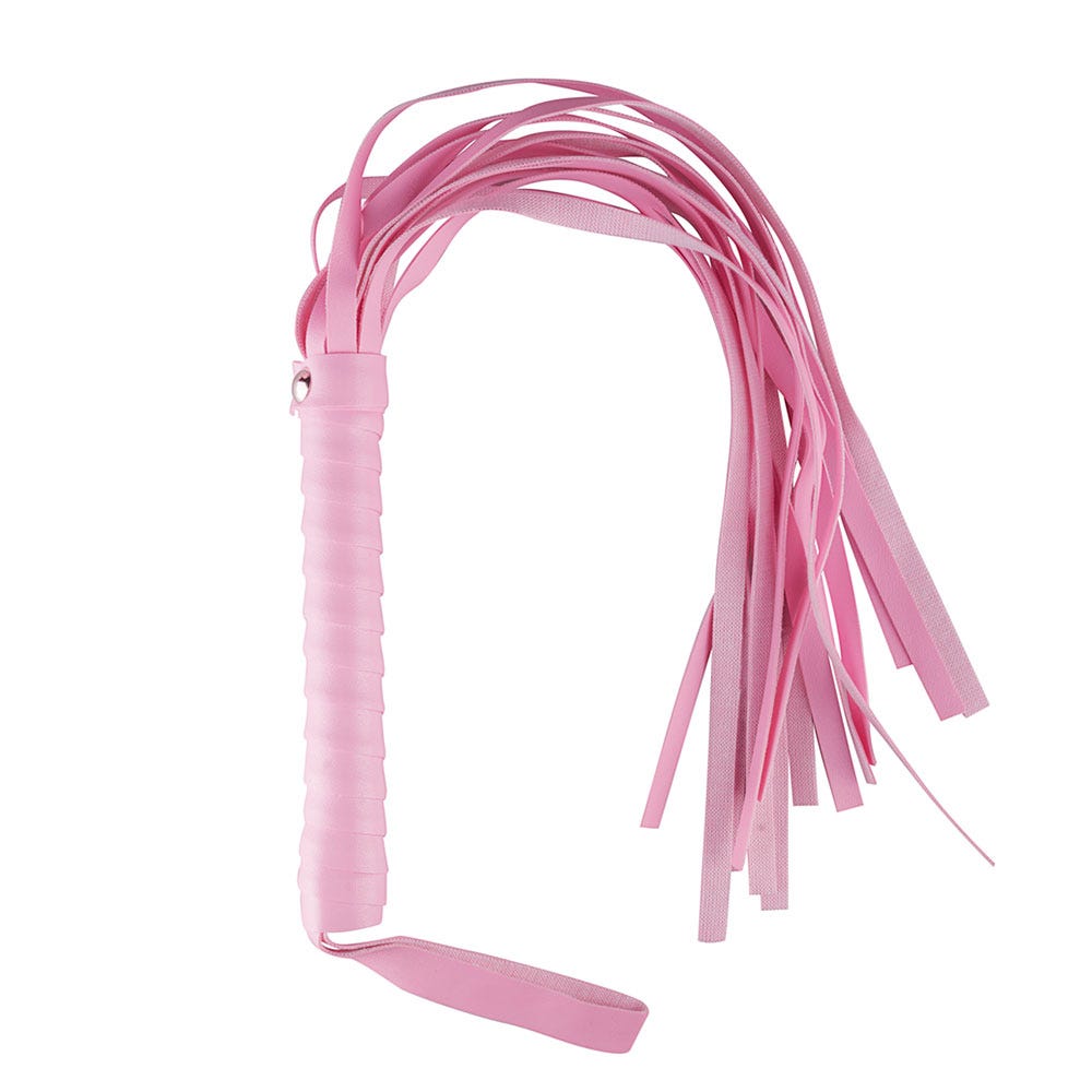 Rosa flogger i konstläder. Ingår i Secret Pleasure Chest Pink Passion. 