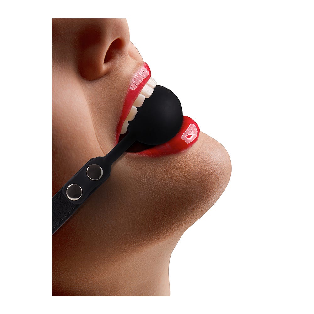 Silicone Ball Gag Black - Lustly