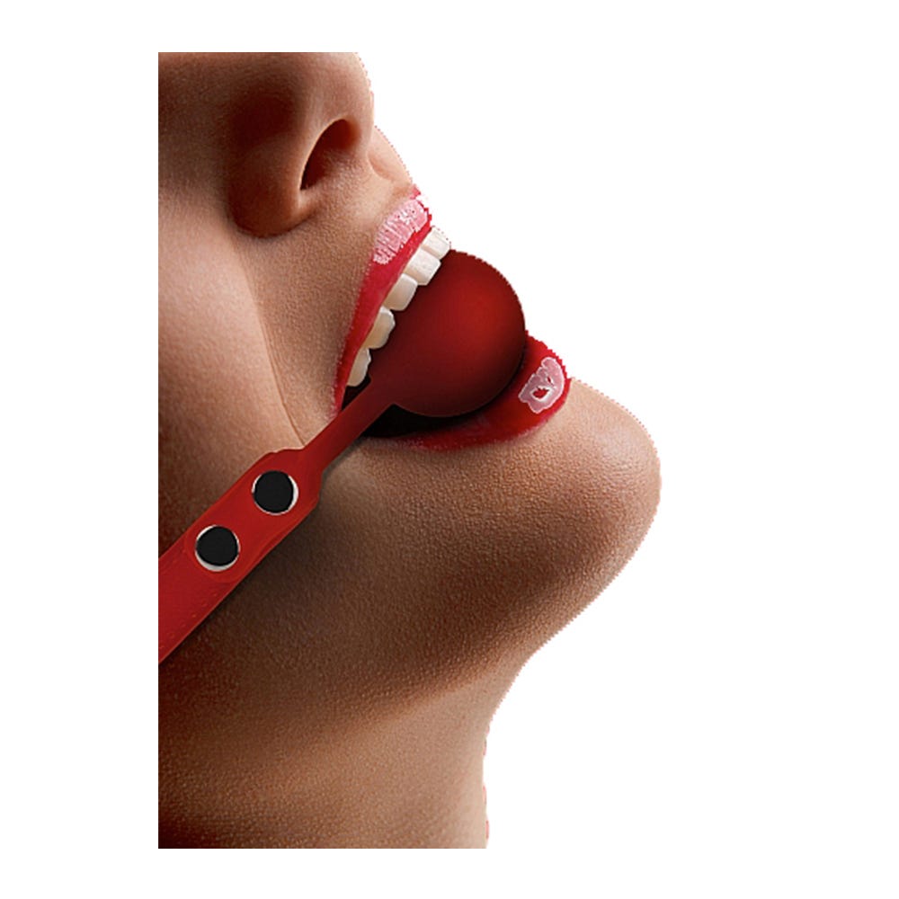 Silicone Ball Gag Red - Lustly