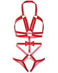 Studded O - ring Harness Teddy - Lustly