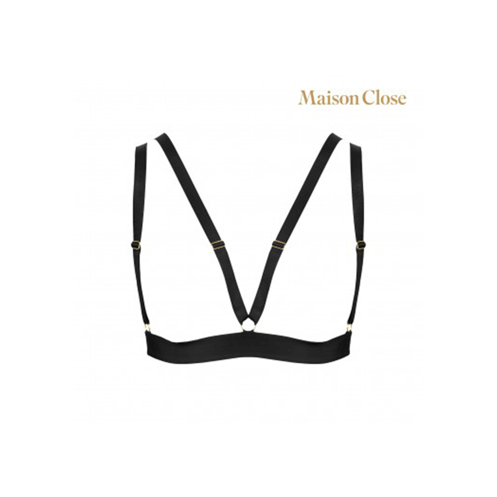 Tapage Nocturne Naked Triangle Bra Black. Framsida. Vit bakgrund.