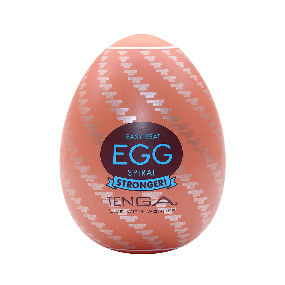 Tenga Egg Spiral mot vit bakgrund. Köp runkägg och sexleksaker för män på Lustly.se