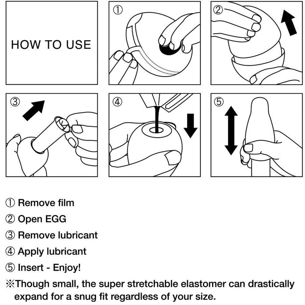 animerad instruktion på hur man använder Tenga Egg Wavy II