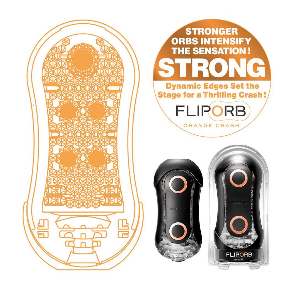 TENGA Flip Orb Strong Masturbator Orange Crash - Lustly