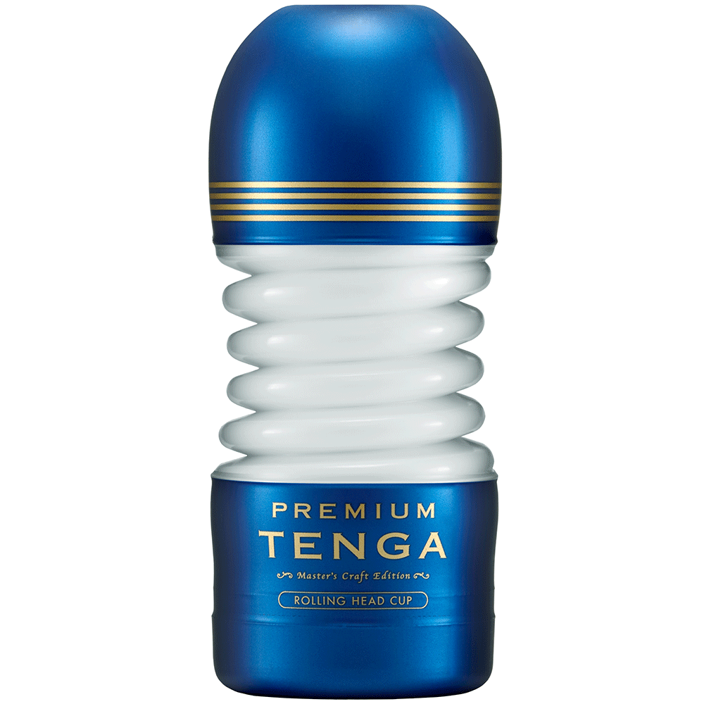 Tenga Premium Rolling Head Cup ståendes mot vit bakgrund. Köp realistisk masturbator och andra vuxenleksaker för män på lustly.se