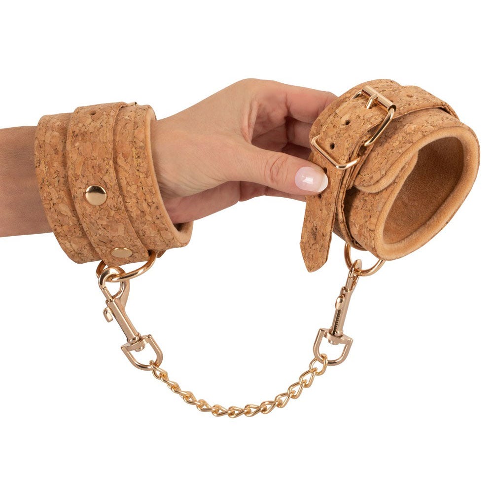 Vegan Handcuffs Beige - Lustly