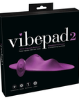 Vibepad 2 produktförpackning ståendes mot vit bakgrund.