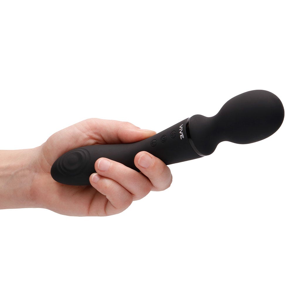 Vive Enora Wand &amp; Vibrator Black - Lustly