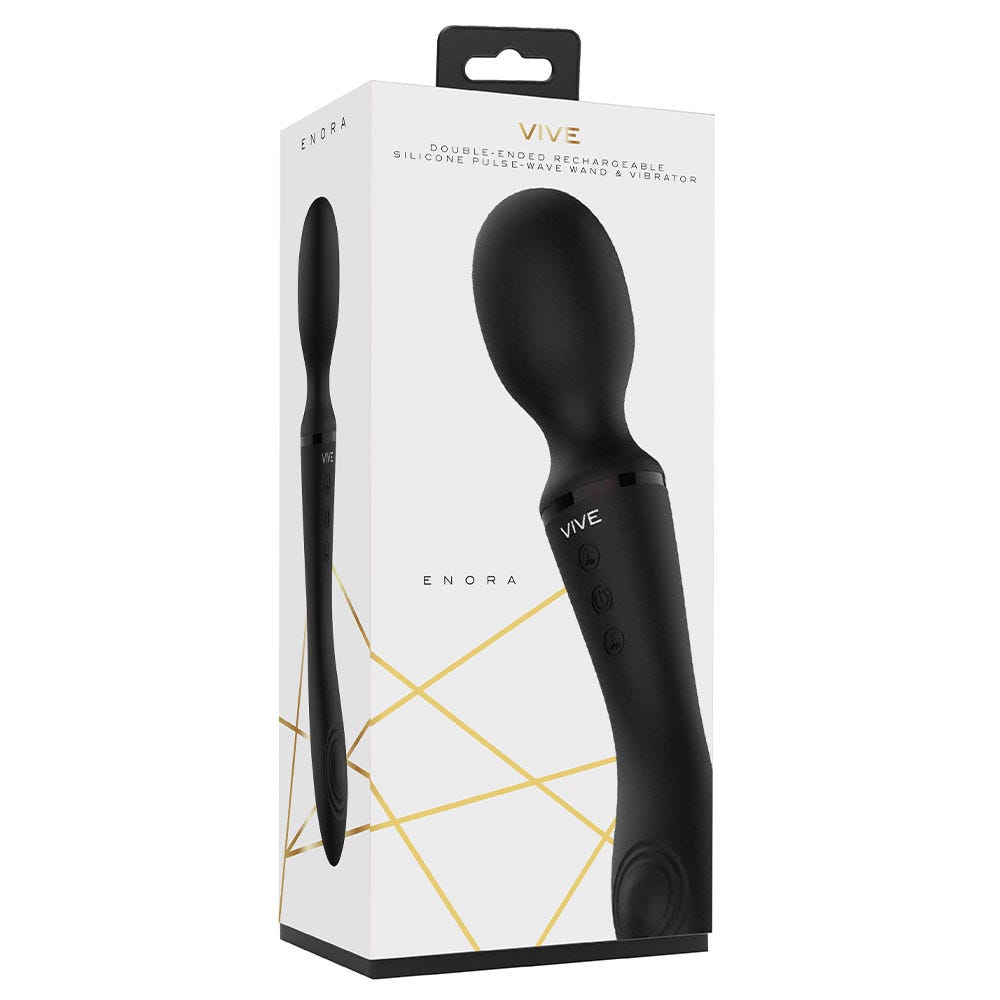 Vive Enora Wand &amp; Vibrator Black - Lustly