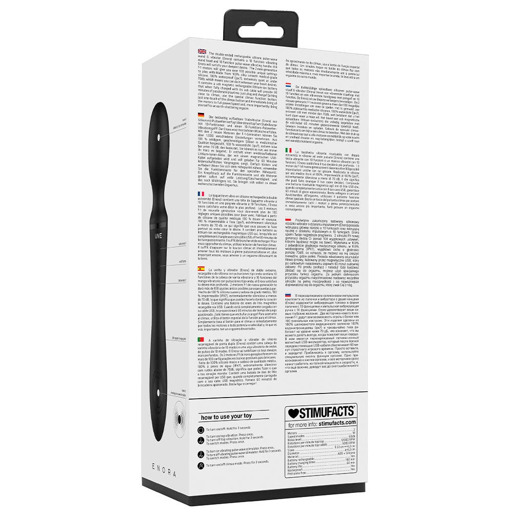 Vive Enora Wand &amp; Vibrator Black - Lustly