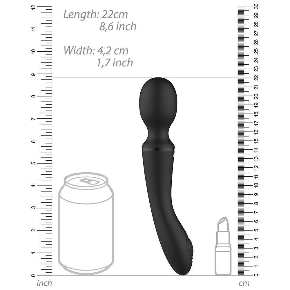 Vive Enora Wand &amp; Vibrator Black - Lustly
