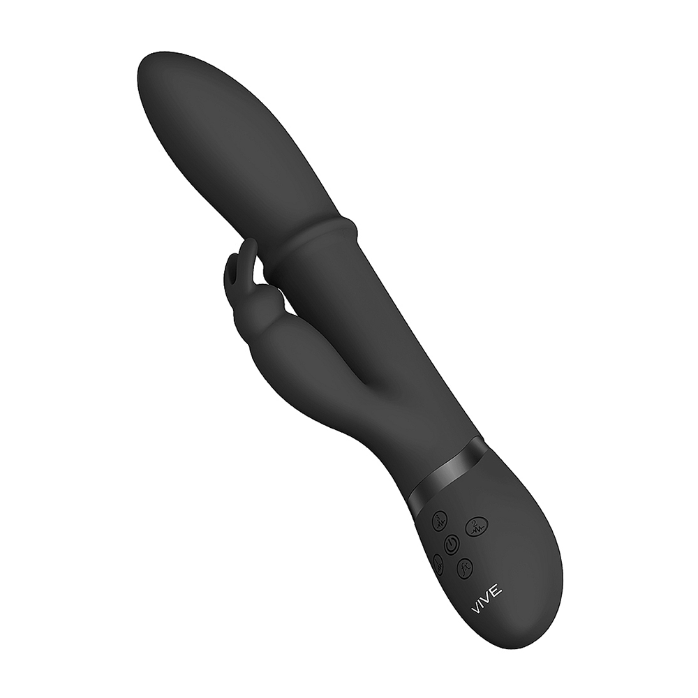VIVE Halo Ring Rabbit Vibrator Black - Lustly