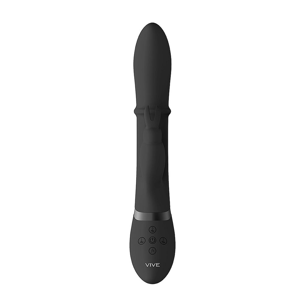 VIVE Halo Ring Rabbit Vibrator Black - Lustly