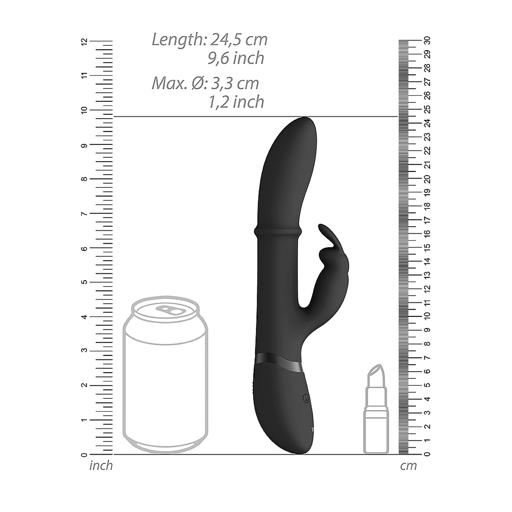 VIVE Halo Ring Rabbit Vibrator Black - Lustly