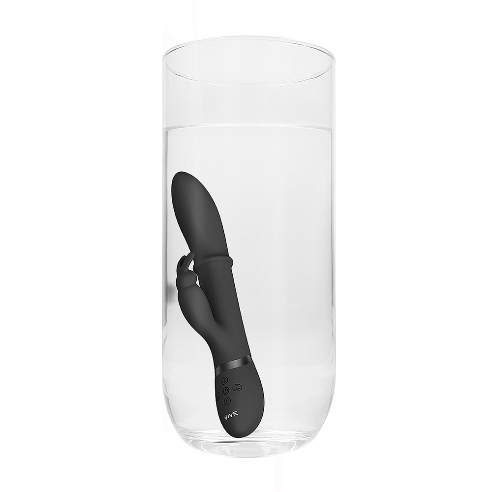 VIVE Halo Ring Rabbit Vibrator Black - Lustly