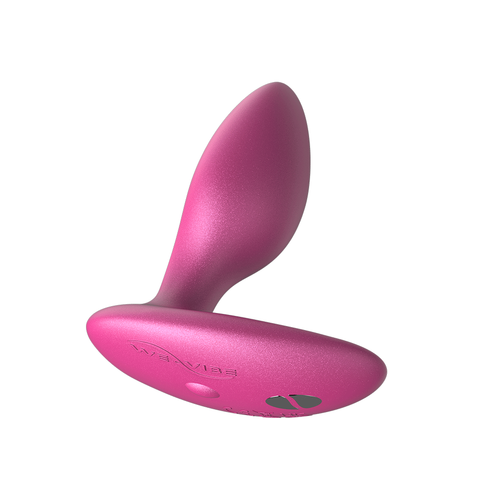 We-vibe Ditto+ Cosmic Pink lutandes mot vit bakgrund.