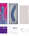 We-Vibe Rave 2 och produkttillbehör mot vit bakgrund.