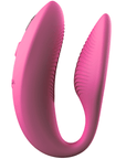 We-vibe Sync 2 Pink från sidan med räfflad insida. Rosa färg på produkten men vit bakgrund.