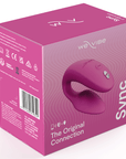 förpackningen till We-vibe Sync 2 Pink. Rosa låda och vita detaljer med produkten på framsidan.