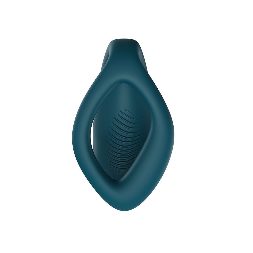 Undersida av We-vibe Sync O Velvet Green mot vit bakgrund.