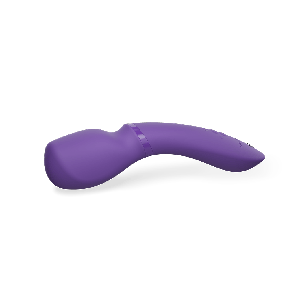 We-Vibe Wand 2 vibrator liggande, visar dess eleganta design och kompakta storlek.