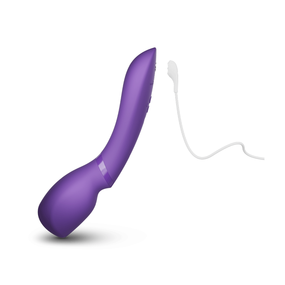 We-Vibe Wand 2 Purple med tillhörande laddare, uppladdningsbar magic wand vibrator för ökad njutning.