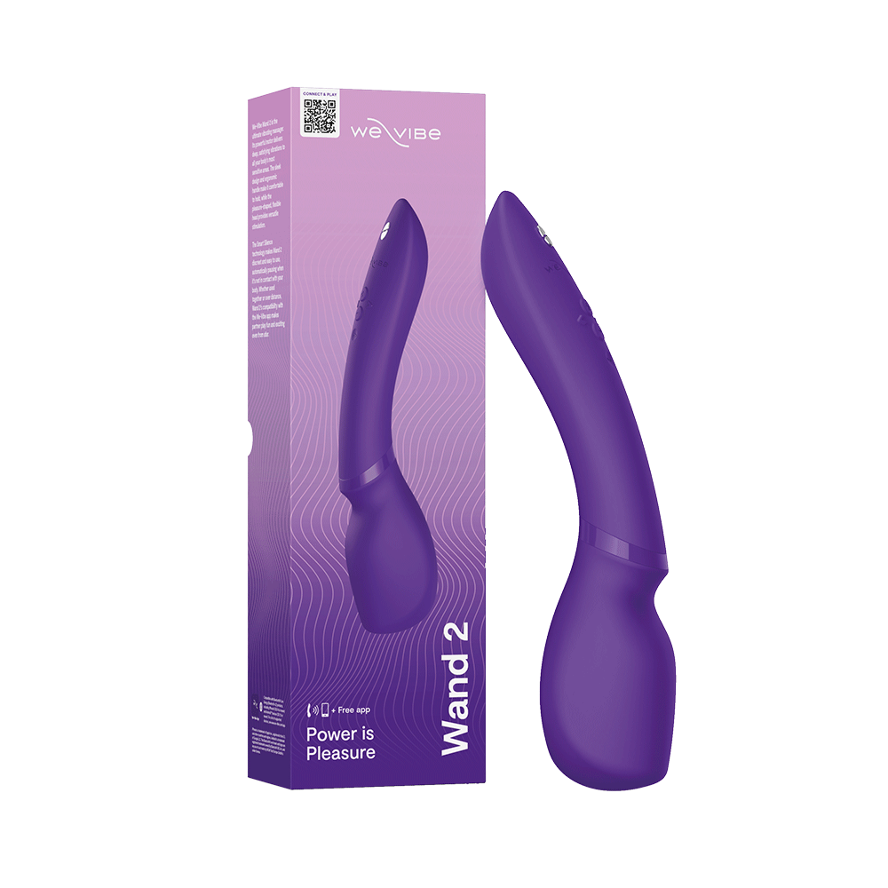 We-Vibe Wand 2 Purple vibrator, flat lay bild för tydlig presentation av produkten.