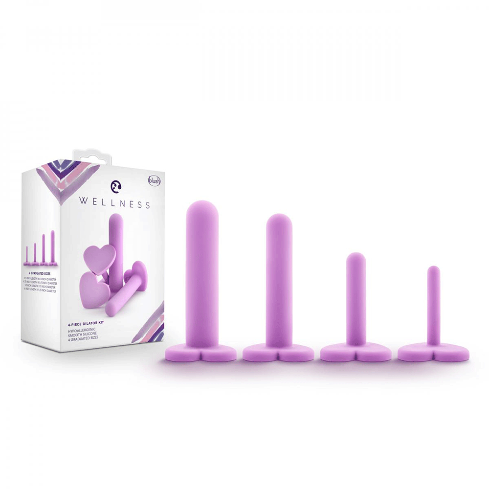 Wellness Silicone Vaginal Dilator Kit och förpackning mot vit bakgrund.