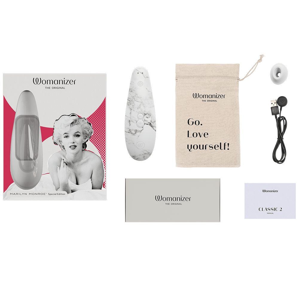 Womanizer Classic 2 Marilyn Monroe White Marble Lufttrycksvibrator - Lustly