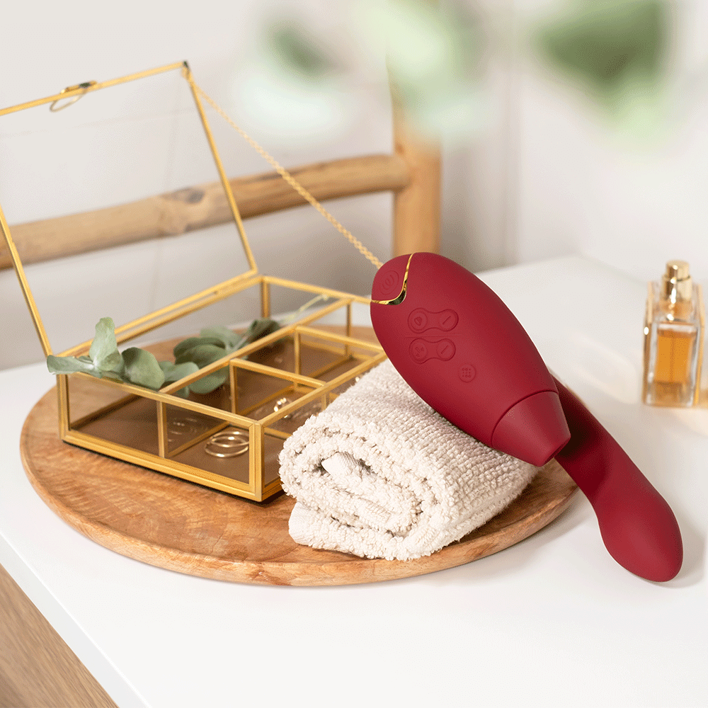 Womanizer Duo 2 Bordeaux Rabbit Lufttrycksvibrator - Lustly