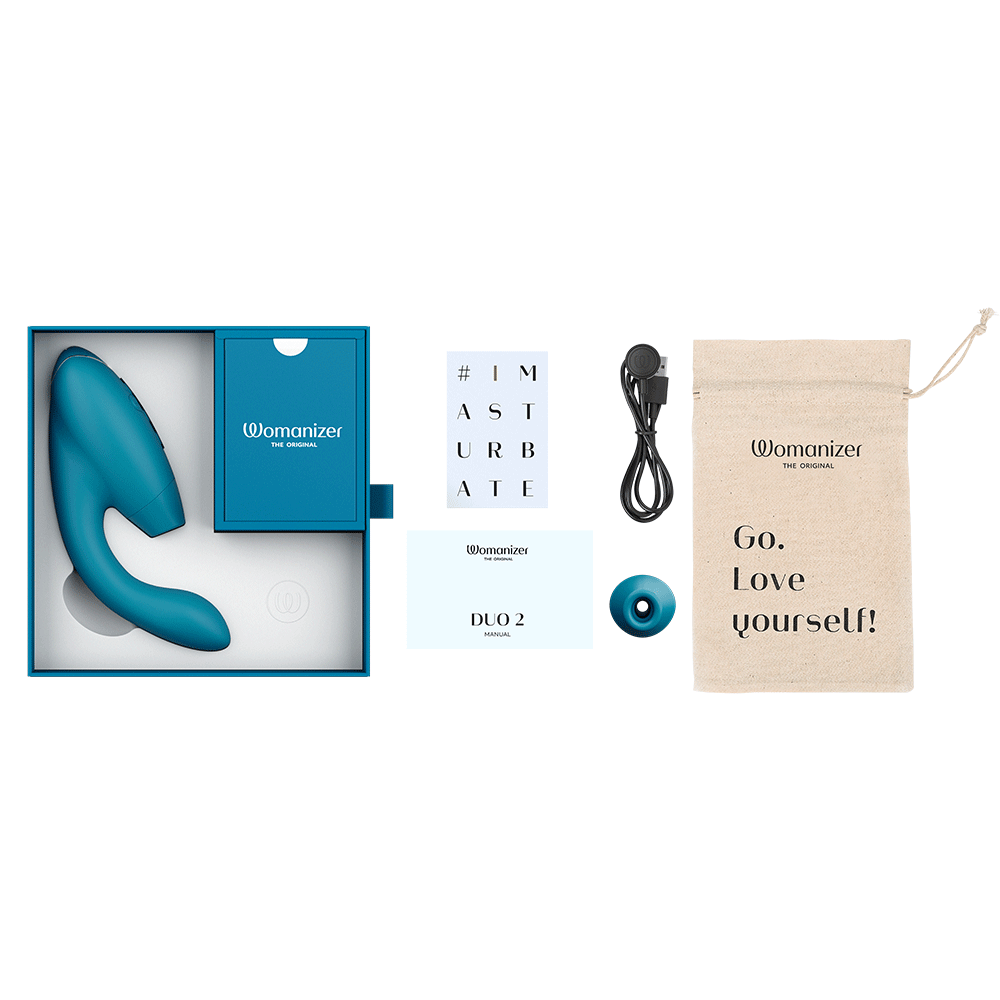 Womanizer Duo 2 Petrol Rabbit Lufttrycksvibrator - Lustly