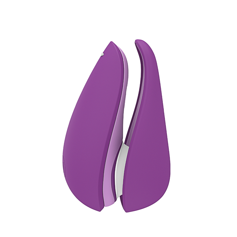 Womanizer Liberty 2 Purple och lock mot vit bakgrund.