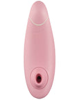 Womanizer Premium Eco Rose klimatsmart sexleksak med rosa färg och munstycke