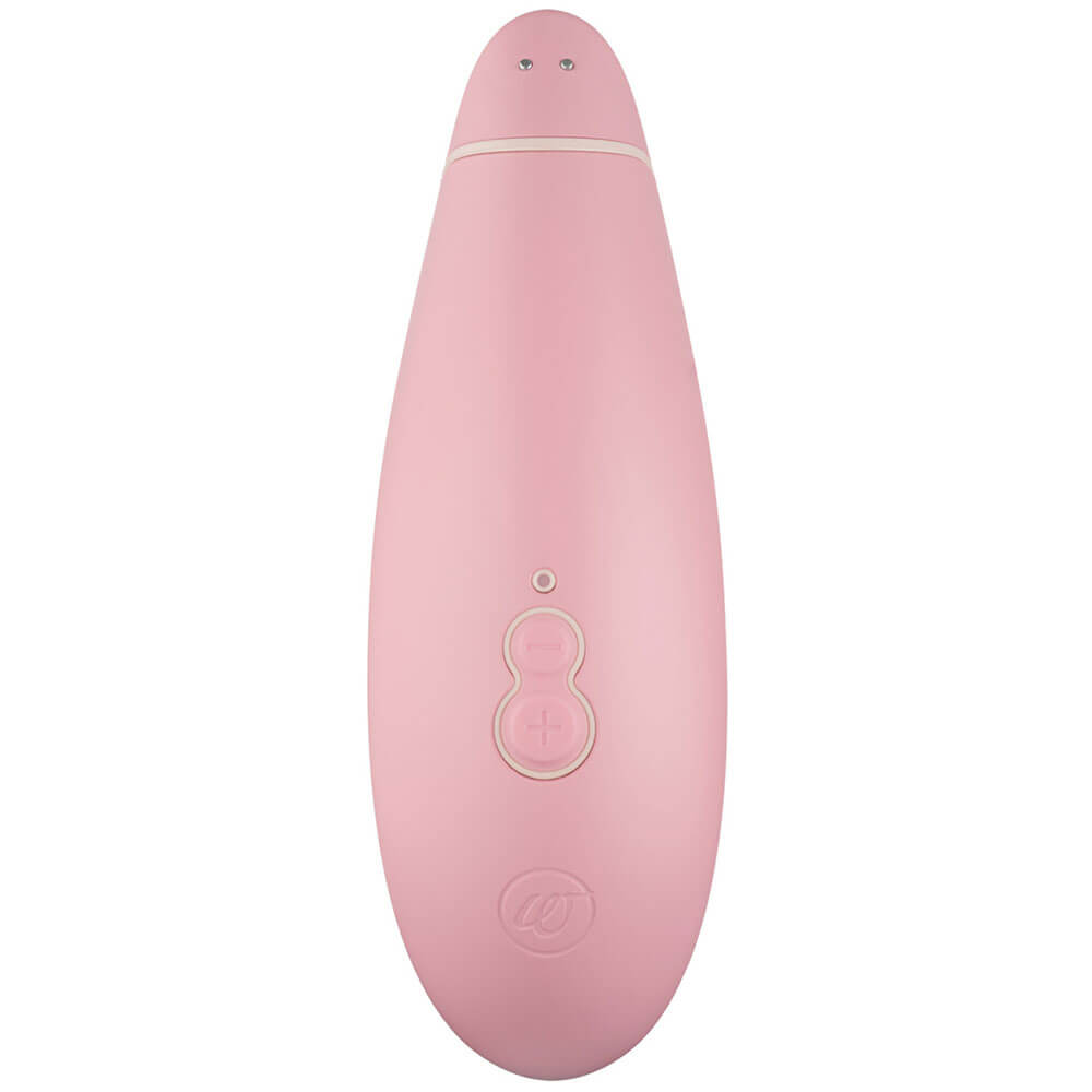 Womanizer Premium Eco Rose lufttrycksvibrator med knappar som styr intensitetsnivåerna. Stark vibrator