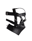 Sidvinkel av XTREME Head Harness with Zip-up Mouth and Lock mot vit bakgrund.